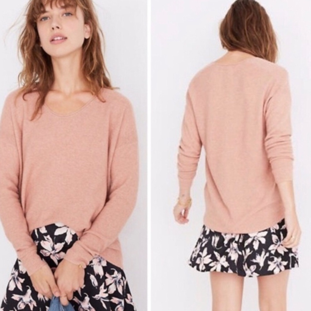 Madewell | Kimball Pullover Sweater in Peach